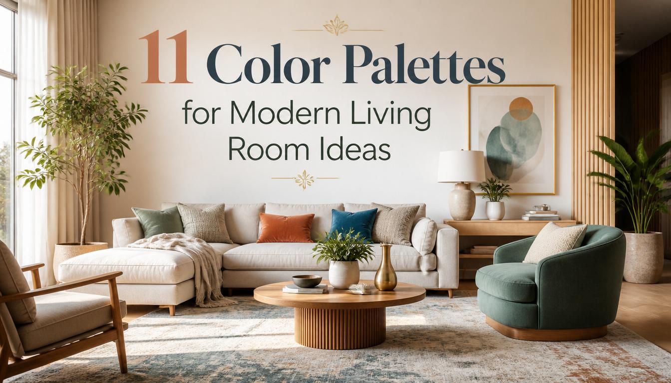 11 Color Palettes for Modern Living Room Ideas