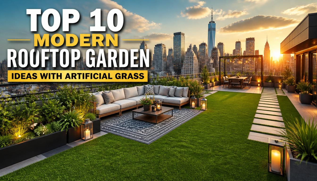 Top 10 Modern Ideas: Do Rooftop Garden with Artificial Grass