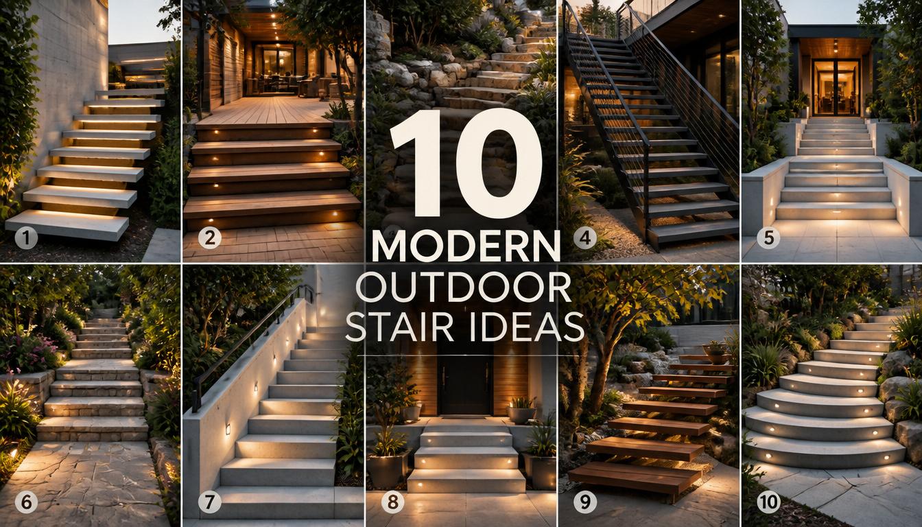 10 Modern Outdoor Stair Ideas