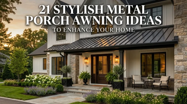 21 Stylish Metal Porch Awning Ideas to Enhance Your Home