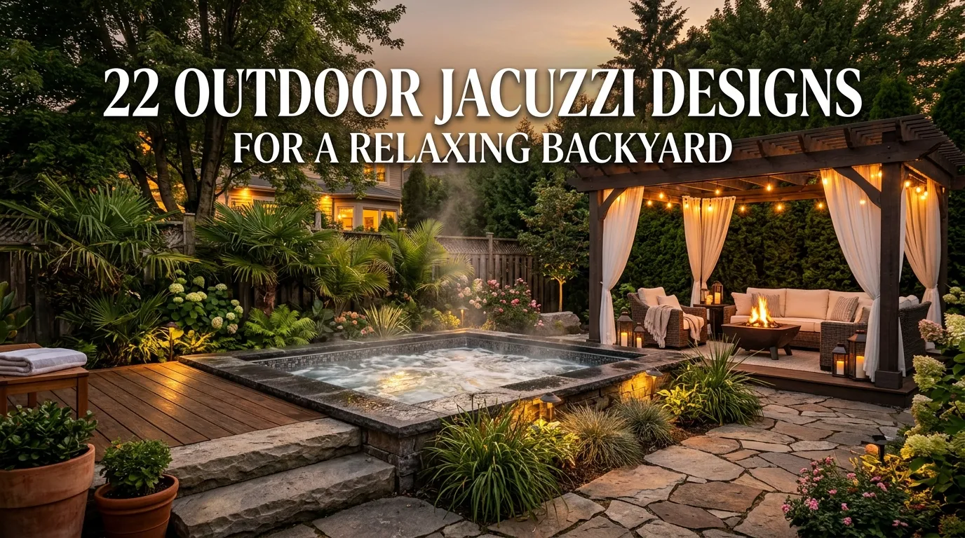 22 Outdoor Jacuzzi Designs for a Relaxing Backyard