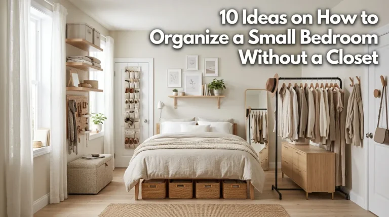 10 Ideas on How to Organize a Small Bedroom Without a Closet