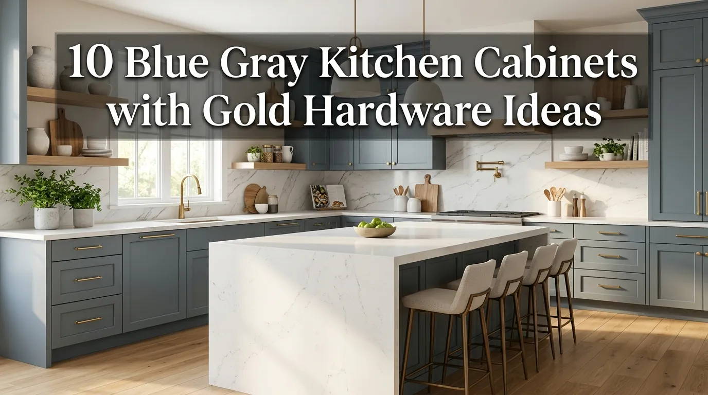 10 Blue Gray Kitchen Cabinets with Gold Hardware Ideas