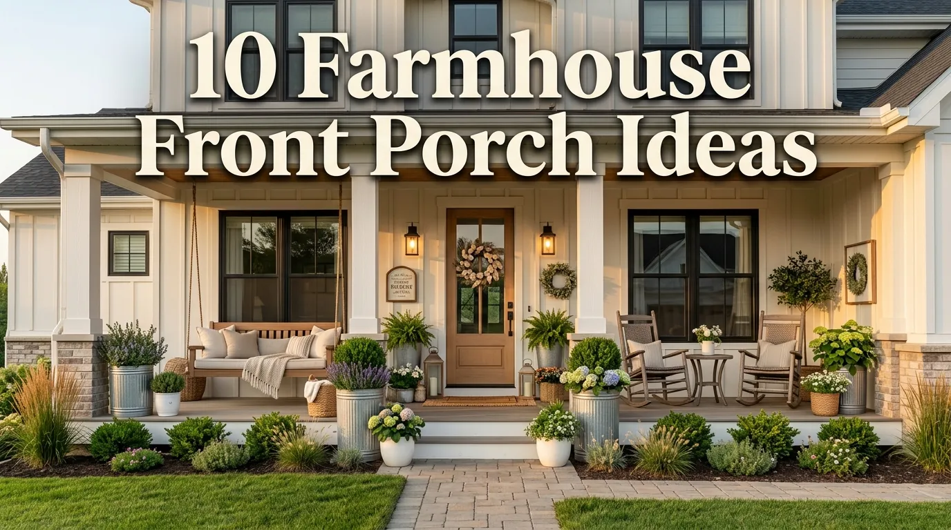 10 Farmhouse Front Porch Ideas