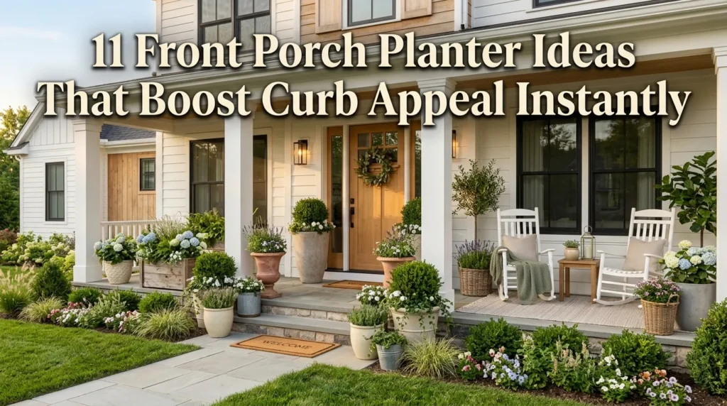 11 Front Porch Planter Ideas That Boost Curb Appeal Instantly