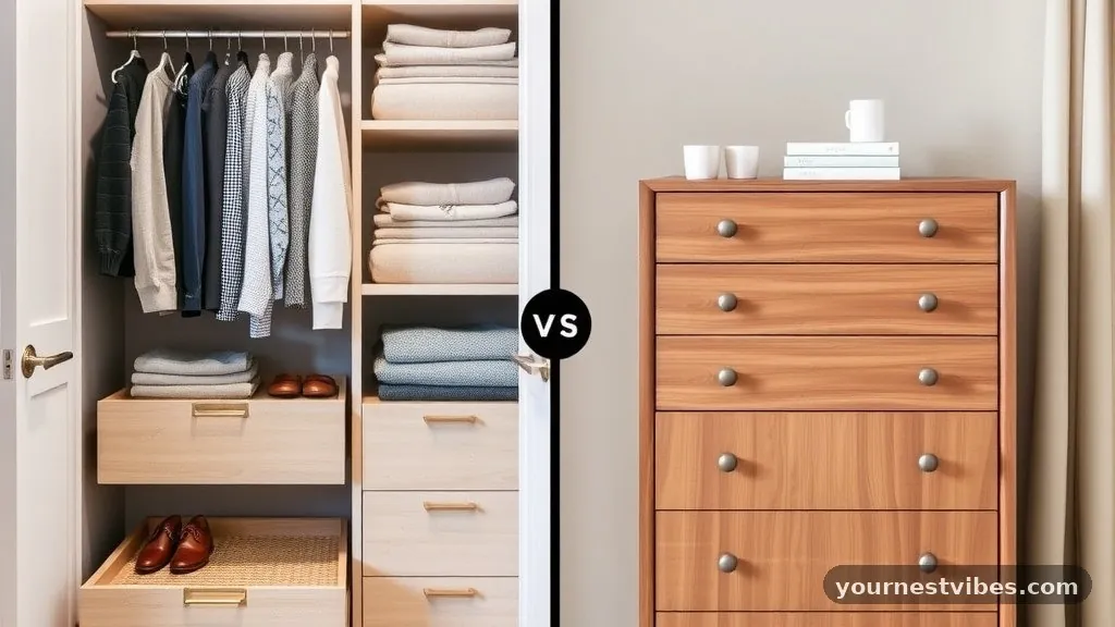 Built-In Closet Drawers vs Freestanding Dresser: Cost & Space Comparison