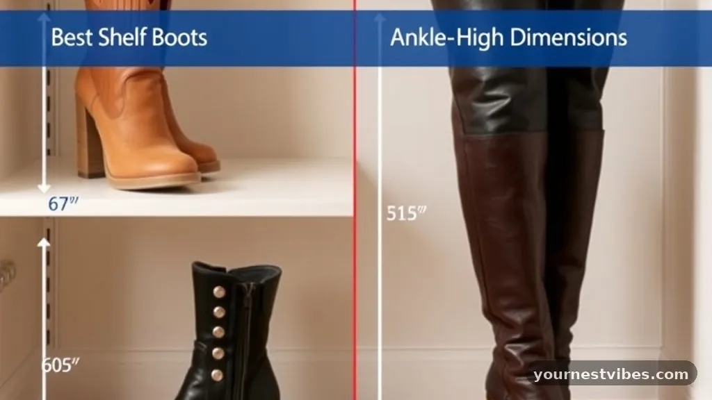 Comparison of Storage Dimensions - Best Shelf Spacing for Storing Ankle Boots vs Knee-High Boots