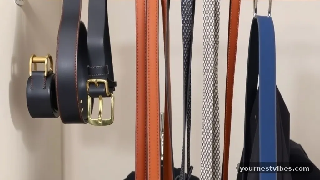 Essential Organization Strategies - Where to Hang Belts and Ties in a Small Reach-In Wardrobe