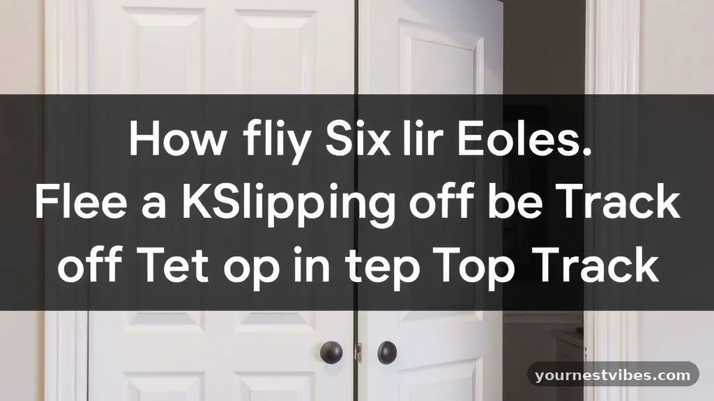 Immediate Fixes for a Slipping Door - How to Fix Bi-Fold Closet Doors That Keep Slipping Off the Top Track