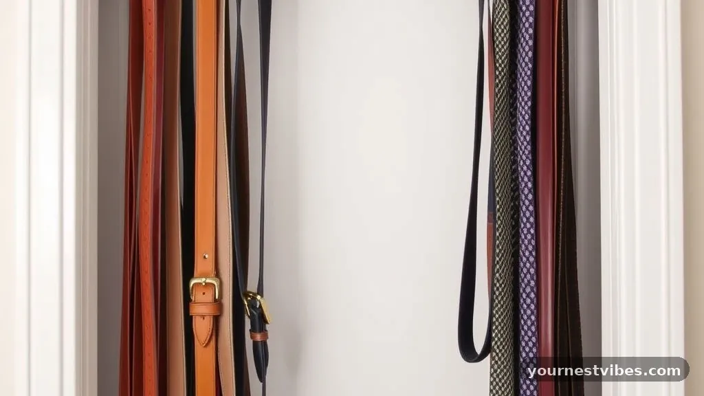 Maximizing Door Surface Area - Where to Hang Belts and Ties in a Small Reach-In Wardrobe