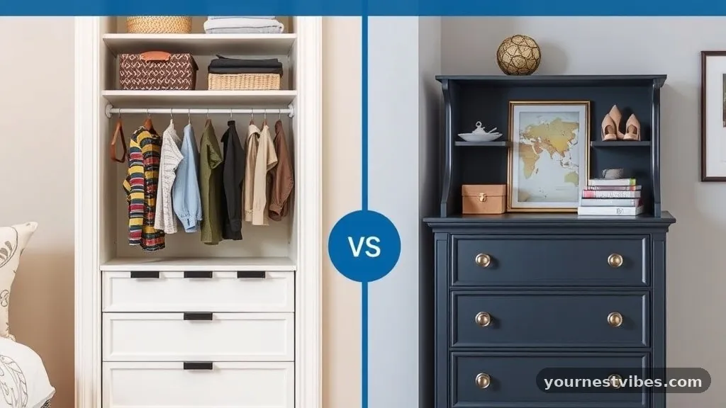 The Visual Impact on Your Room - Built-In Closet Drawers vs Freestanding Dresser: Cost & Space Comparison