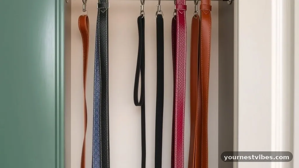 Utilizing Vertical Rod Space - Where to Hang Belts and Ties in a Small Reach-In Wardrobe