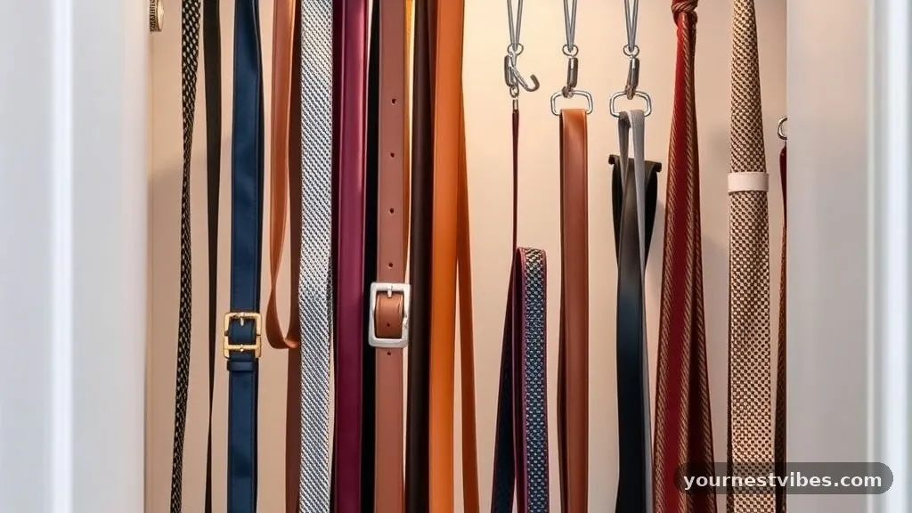 Where to Hang Belts and Ties in a Small Reach-In Wardrobe